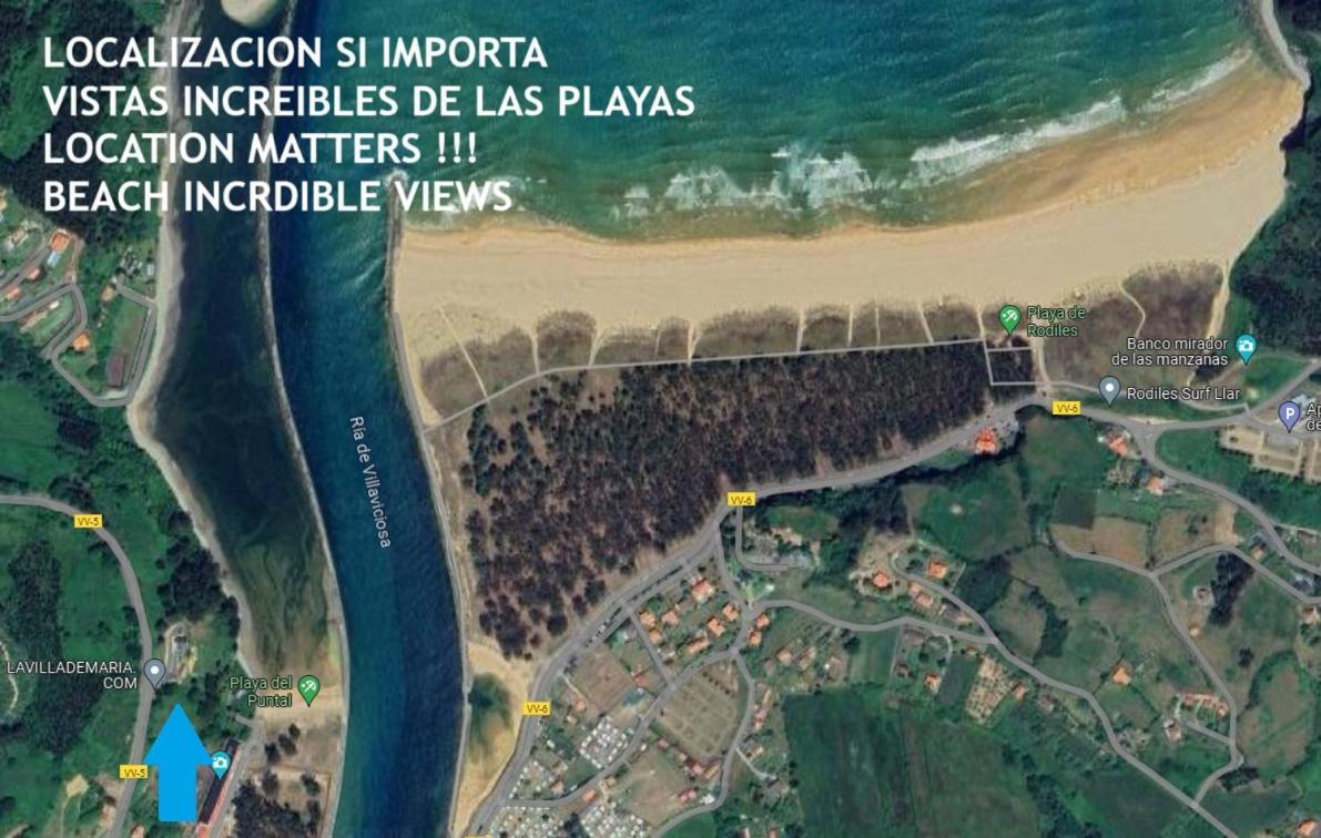 La Villa De Maria I Playa Beach El Puntal Asturias Villaviciosa  Eksteriør bilde