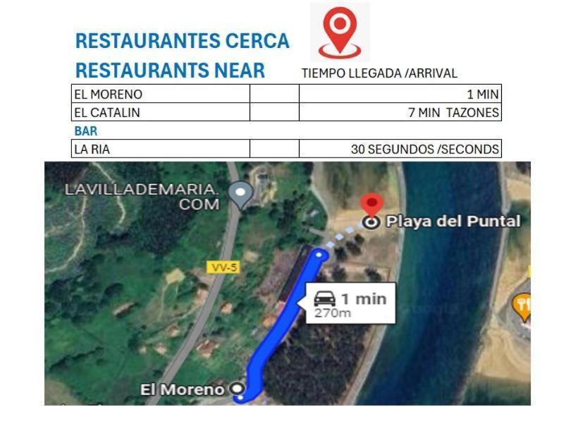 La Villa De Maria I Playa Beach El Puntal Asturias Villaviciosa  Eksteriør bilde